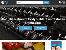 Tablet Screenshot of bodybuildingnation.com